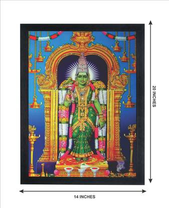 Chitransh Gifts Goddess Meenakshi Wall Mounted Printing Digital Reprint 20 inch x 14 inch Painting