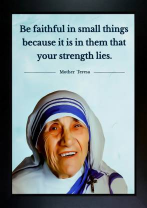 RV SALES Mother Teresa Photo Frame Digital Reprint 13.5 inch x 10 inch Painting