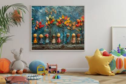 frugal carts Group of Friends art Canvas 91.44 inch x 2 inch Painting