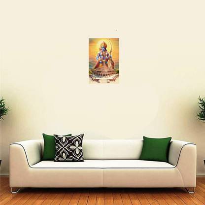 RANGOLI Ram Ji and Mandir Painting For Home Decoration Digital Reprint 18 inch x 12 inch Painting