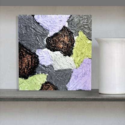 Xtasy stores Random Texture Painting A Modern Handmade Texture Wall Art Canvas 8 inch x 8 inch Painting