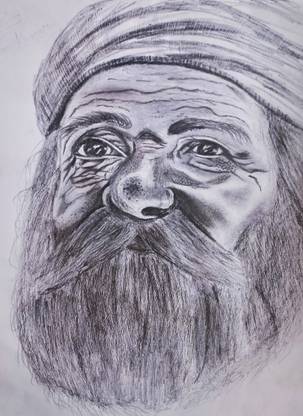 Galaxyyy Old man sketch Pencil 11.8 inch x 8.4 inch Painting