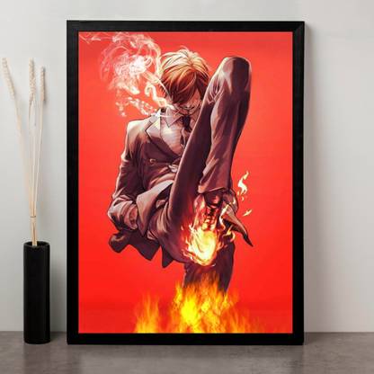 soulabiti Vinsmoke Sanji Diable Jambe Digital Reprint 18 inch x 12 inch Painting