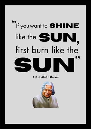 Skyneer Crafts APJ Abdul Kalam Motivational and Inspirational Life Quote Painting with Frame Digital Reprint 35 inch x 23 inch Painting