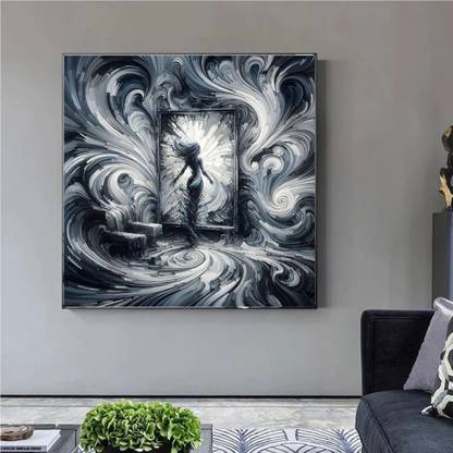 RA Designs Original Fragmented identity - fantasy art , Large Wall Art Canvas 40 inch x 40 inch Painting