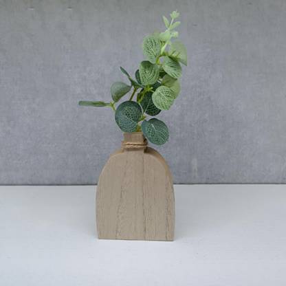 Art Street MDF Boho Art print With Artificial Plant Wooden Vase