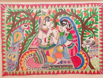 Laxmi jha 03MA Acrylic 13 inch x 17 inch Painting
