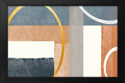 Art Amori Unique Modern Geometric Abstract Art Digital Reprint 12 inch x 18 inch Painting