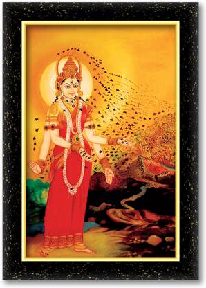 KSS BHRAMARI DEVI photo frame (Wood Base and Front Laminated) Acrylic 12 inch x 8 inch Painting