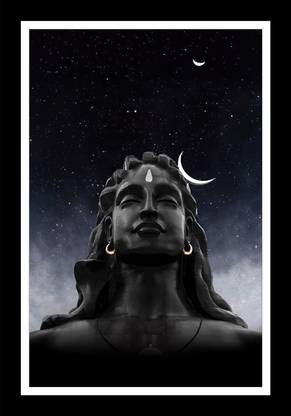 jog craft mahadev painting| bolenath photo Digital Reprint 20 inch x 14 inch Painting