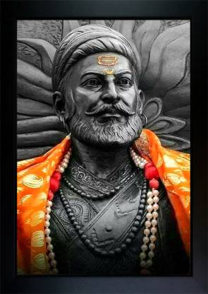 RV SALES Shivaji Maharaj Photo Frames Digital Reprint 10 inch x 13.5 inch Painting