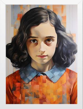 ArteVisio Anne Frank Legacy Art Frame | Framed Historical paintings for wall decoration Digital Reprint 14 inch x 10 inch Painting