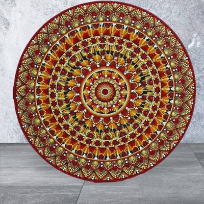 ArtofWorld Dot mandala art Hand-painted Acrylic 16 inch x 16 inch Painting