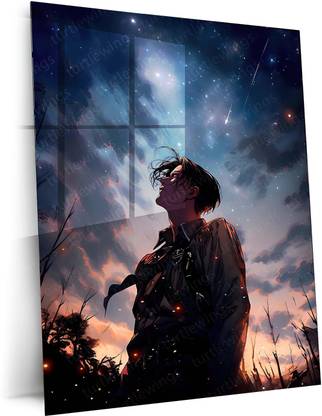 TURTLEWINGS Levi Ackerman Attack on Titan Metal Poster Natural Colors 12 inch x 8 inch Painting