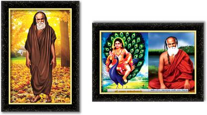 KSS ARUNAGIRINATHAR photo frame (Wood Base and Front Laminated) Acrylic 8 inch x 12 inch Painting