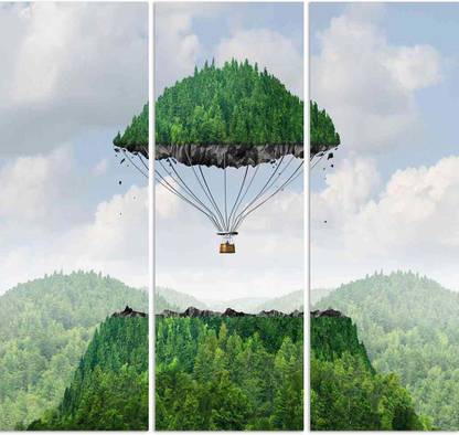 Artzfolio Imagination Concept Art Split Art Painting 29.1 x 28 inch (74 x 71 cms) Digital Reprint 28 inch x 29.1 inch Painting