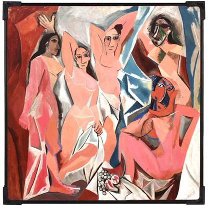 FURNATO Pablo Picasso Painting Collection – The Ladies of Avignon – Famous Paintings Digital Reprint 12 inch x 12 inch Painting