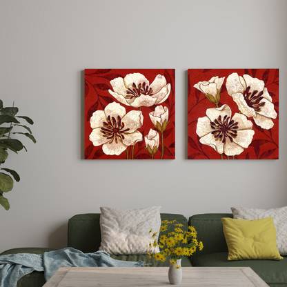 Art Street All Your Hibiscus Flower Wall Paintings, Wall Art Picture Printed Paintings Canvas 12 inch x 12 inch Painting