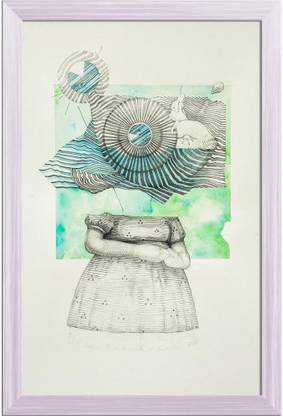 Artzfolio Surreal Artwork Canvas Painting White Synthetic Frame 16x24.5inch (41x62cms) Canvas 24.5 inch x 16 inch Painting