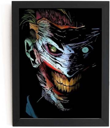 TheKarkhana Batman Joker Evil (Laminated Without Glass) Digital Reprint 12 inch x 8 inch Painting