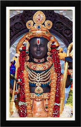 AARTKALA shree ram ram mandir ayodhya ram Canvas 14 inch x 10 inch Painting