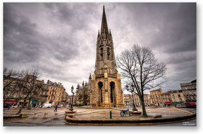 TrueCanvas Flèche De La Basilique Saint-Michel, Large Canvas Wall Paintings Canvas 16 inch x 24 inch Painting