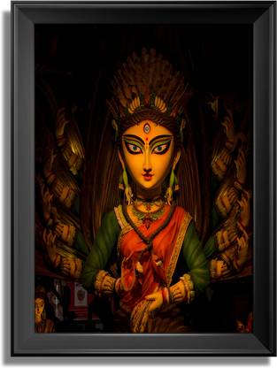 Framing Premium Maa Durga Wall Painting | Digital Reprint 18 inch x 12 inch Painting