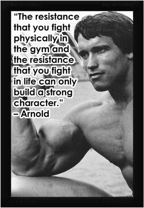 Braj Art Gallery Arnold Schwarzenegger Strong Character Poster Photo Frame Digital Reprint 19.5 inch x 13.5 inch Painting