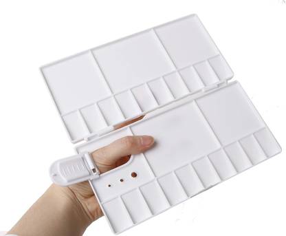 ART RANGER Plastic Palette for Painting,Colour Mixing Pallet,for Artists,Students & Kids 25 Paint Wells Palettes  with Lid