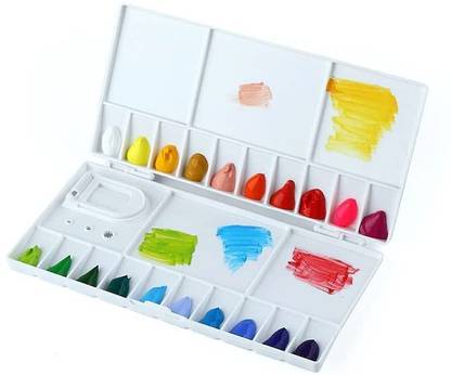 KRAFTMASTERS Paint Pallet Tray, Painting Pallete,Color Mixing Pallete 25 Paint Wells Palettes