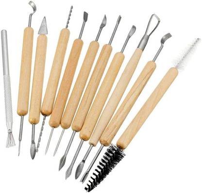 Flywind Wooden Handle 11 Paint Wells Palettes