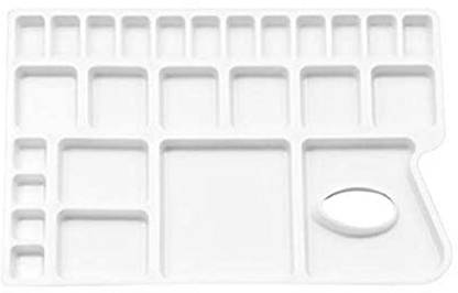 KHYATI Big Rectangle Shape Color Mixing Plate with 26 Paint Wells Palettes