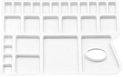 KHYATI Big Rectangle Shape Color Mixing Plate with 26 Paint Wells Palettes