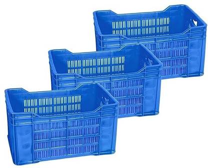 Petals Plastic Plastic Multipurpose Storage Container Crate Storage Basket