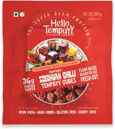 Hello Tempayy Peppery Szechuan Chilli Soyabean Tempeh Cubes