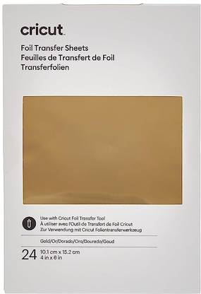 Cricut Transfer Foil Sheets 10 x 15 cm 24 Sheets Gold Paper Crafting Tool