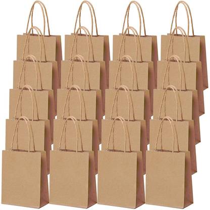 Eclet GREAT PAPER BAGS 12x15x4 Disposable Brown Kraft Paper Bags Twisted Paper Handles Paper Crafting Tool