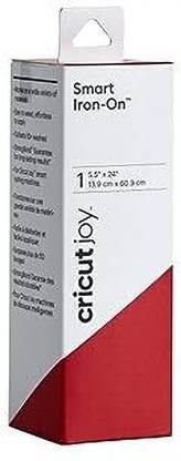 Cricut Joy Smart Iron On Vinyl, DIY Supplies, 5.5" x 24" HTV Roll - Red Paper Crafting Tool