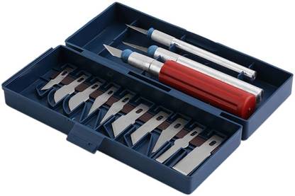 HIKIN SUPERMARKET Precision Craft Knife 16 Set Professional Razor Sharp Knives for Art, Hobby Paper Crafting Tool
