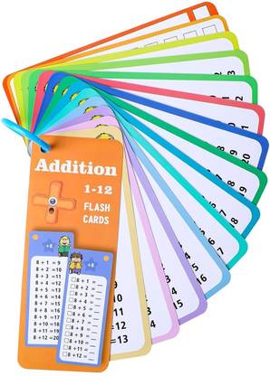 WAKTORO Addition Flash Cards 1-12 Math Flashcards Educational Math Table Cards