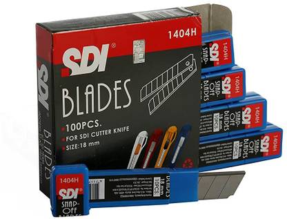 Sdi SNAP OFF Cutter Blades 18MM 1404H pack of 100 SDI SNAP OFF Cutter Blades 18MM 1404H (Grey) - Pack of 100 Pipe Cutter