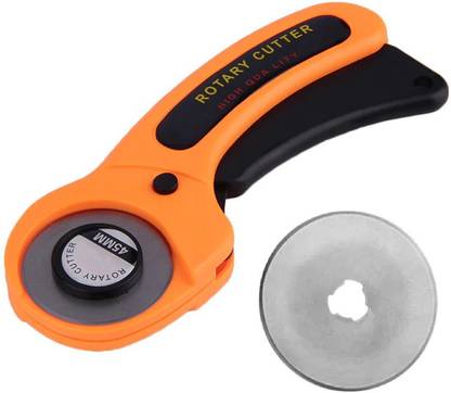 GLAMAXY Useful Manual Sewing Roller Cutter Rotary Blade 45 mm Cutter Plastic Grip Corner Paper Cutter