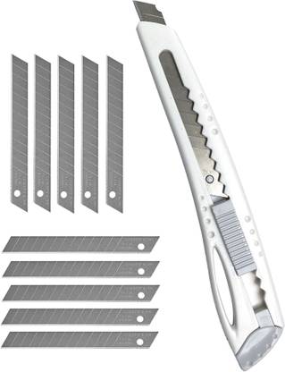Mcare 9 mm Blade Cutter Knife with 10 Replacement Blades, Pattern Sharp paper cutter. Plastic Grip Hand-held Paper Cutter