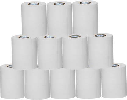 F2C White Thermal Paper 2inch POS Roll - 58mm x 15 Meter 50 gsm (pack of 12) Receipt Paper Label