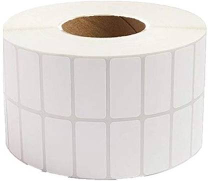 BlackDreams Paper Label Stickers 38x25mm Barcode Label/Sticker Chromo coated Plain White 1 Inch core Inside Winding 4000 Labels/Roll for Desktop Printer TSC, Zebra, Citzen, WEP, Datamax, Thosiba, Sato etc. Paper Label