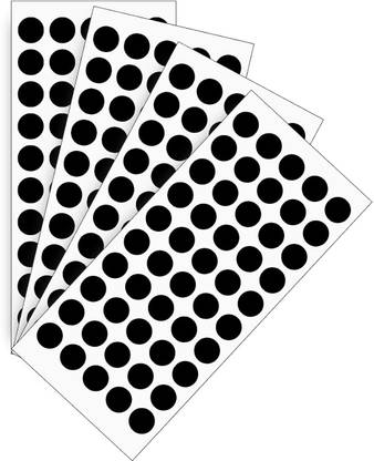 True-Ally Round Dot Sticker 2400 Piece Black Color 12mm Writable Surface for various uses Self Adhesive Paper Label