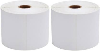 PagKis 2 Roll - 100 mm X 150 mm Direct Thermal BarCode Shipping Labels 4 Inches x 6 Inches - 500 Label in 1 Roll, Core Size 1 Inch, Permanent Adhesive - 1000 Labels Permanent Paper Label