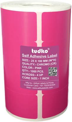 tudko 25 X 100 mm Self adhesive barcode Paper Label
