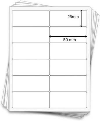 Seeka 200 Pcs Non-Residue Vinly Sticker NTR, 50x25 mm (2X1 inches) Self Adhesive Paper Label