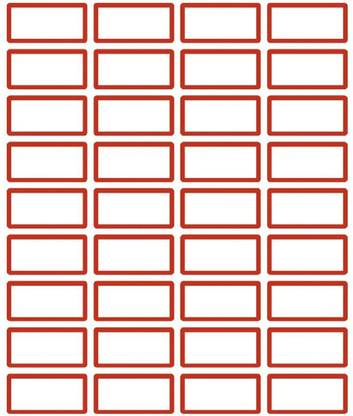 ShopTalk pack of 1000 sticker Plain Sticker (1inch) pack Of 1000 Self Adhesive Paper Label (Red) Paper Label